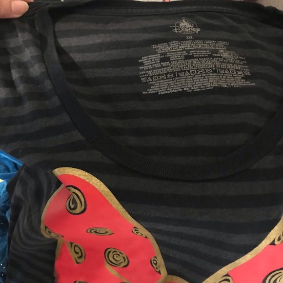 Disney black stripe T-shirt with Minnie Ears front shirt design. Size xxl - Picture 7 of 8
